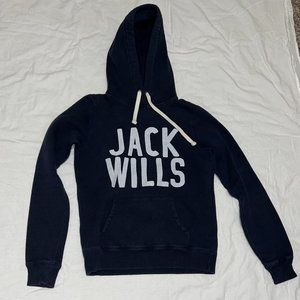 Jack Wills Blue Logo Hooded Sweatshirt US 6/UK 10